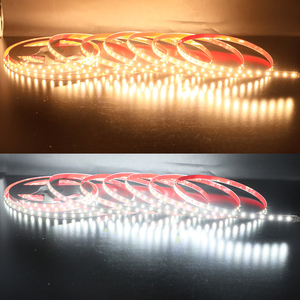 24V 8mm CCT Tunable White LED Strip, Warm White + Pure White 2835 LEDs 24V 8mm CCT Tunable White LED Strip, Warm White + Pure White 2835 LEDs
